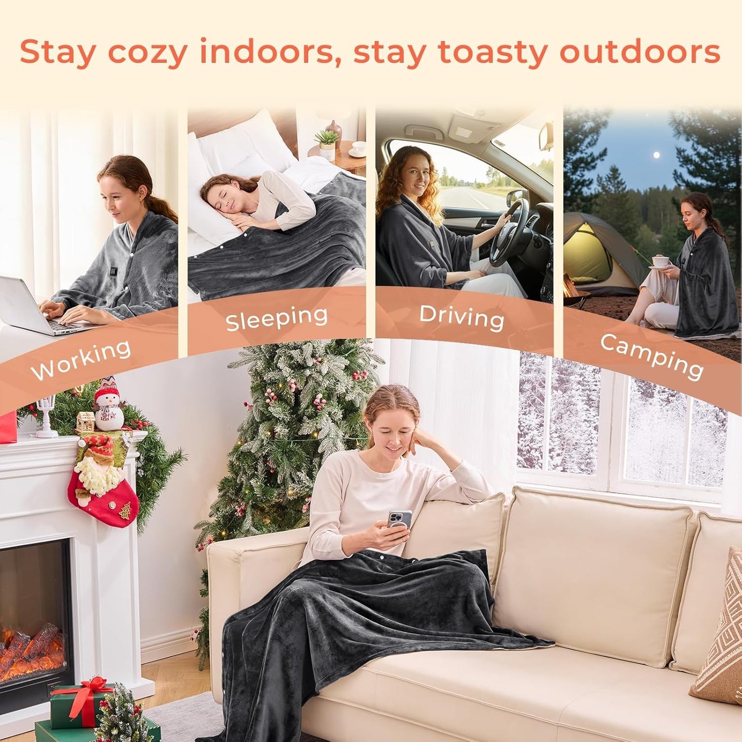 CozyWrap™ Portable Heated Blanket