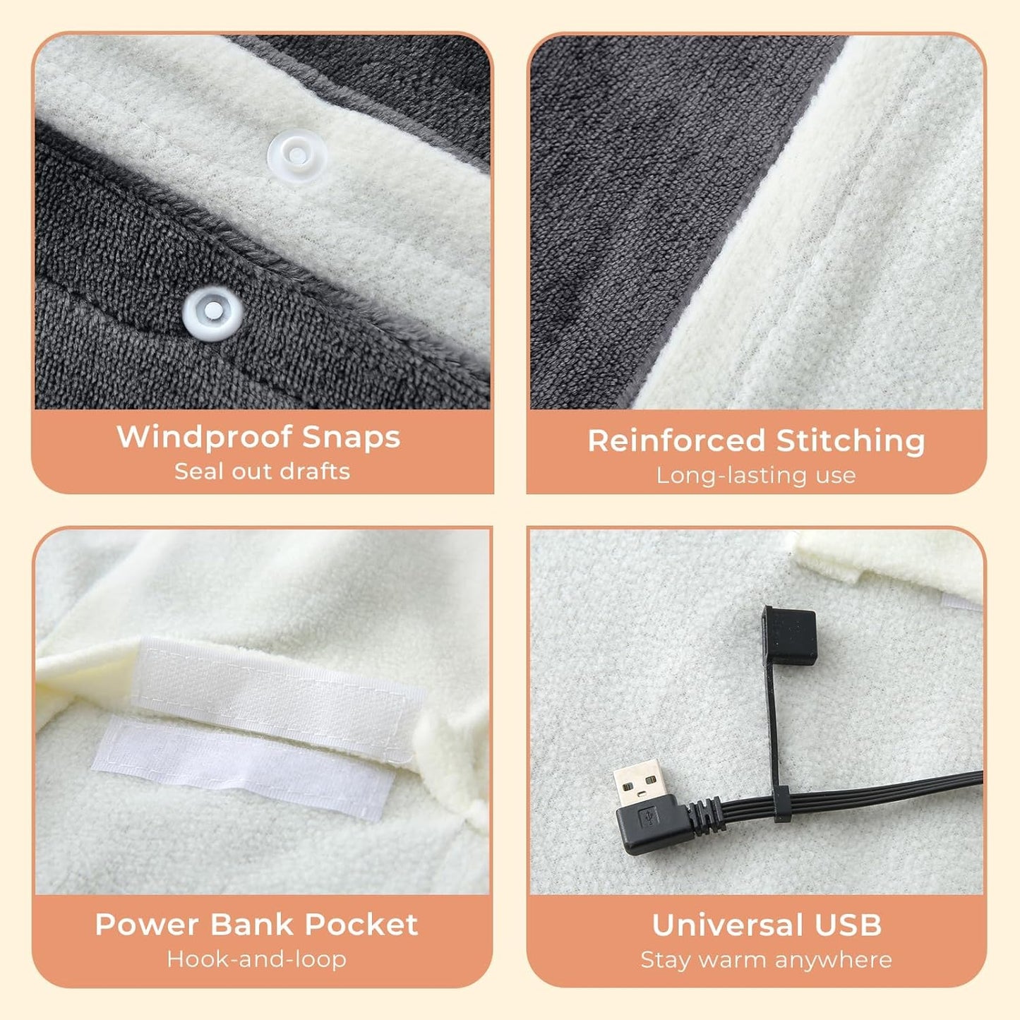 CozyWrap™ Portable Heated Blanket