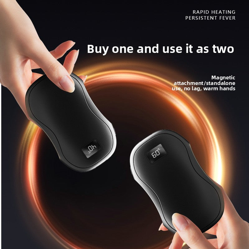 CozyDuo Electric- Hand Warmers- Double Heat Power, USB Rechargeable Black Set
