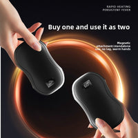 CozyDuo Electric- Hand Warmers- Double Heat Power, USB Rechargeable Black Set